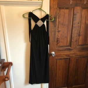 Black halter dress
